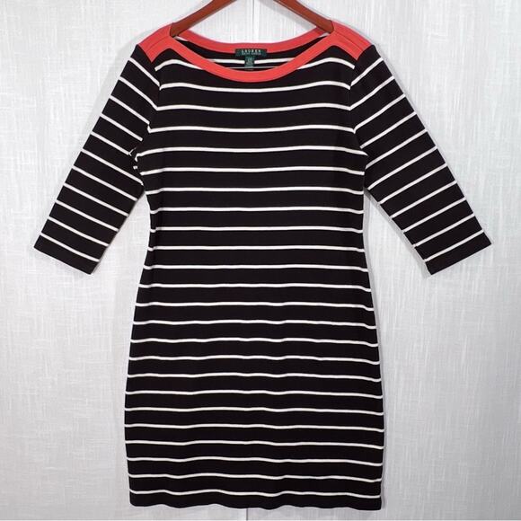Lauren Ralph Lauren Dresses & Skirts - Lauren Ralph Lauren Cotton Striped Sheath Shirt Dress‎ Size L